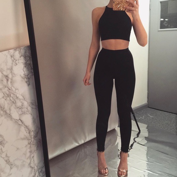 NWOT AYM Studio - AYM Premium Double Layered Leggings in Black - Picture 5 of 7